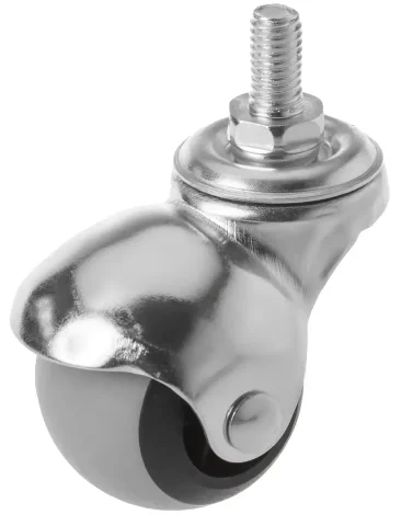 SCmt 20 - Мебельное колесо-шар 40 мм (болт М8, серая резина)